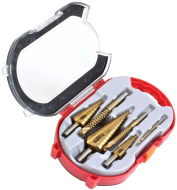 Stupňovité a frézovací vrtáky HSS, sada 6 ks - SATRA S-SDS6