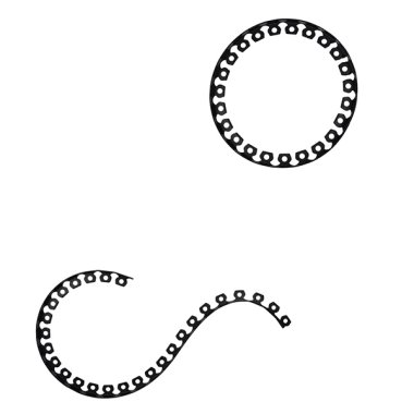 Obruba záhonů, černá, 10 m x 4 cm, 20 ks kotev EASY BORDER BRADAS OBEB4010SET