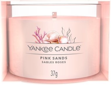 YANKEE CANDLE PLNĚNÁ VOTIVNÍ SVÍČKA VE SKLE PINK SANDS