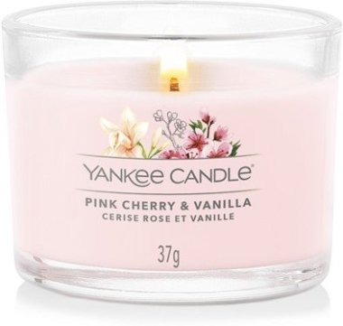 YANKEE CANDLE VOTIVNÍ SVÍČKA PLNĚNÁ VE SKLE PINK CHERRY VANILLA