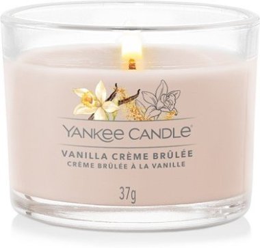 YANKEE CANDLE VOTIVNÍ SVÍČKA PLNĚNÁ VE SKLE VANILLA CREME BRULEE