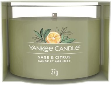 YANKEE CANDLE VOTIVNÍ SVÍČKA PLNĚNÁ VE SKLE SAGE & CITRUS