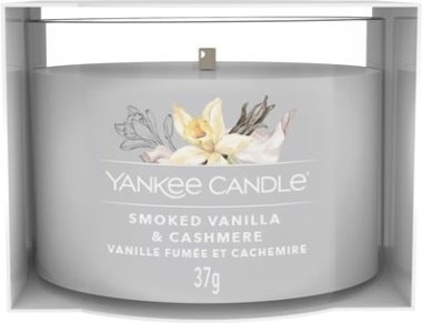 YANKEE CANDLE VOTIVNÍ SVÍČKA PLNĚNÁ VE SKLE SMOKED VANILLA & CASHMERE