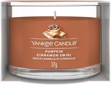 YANKEE CANDLE VOTIVNÍ SVÍČKA PLNĚNÁ VE SKLE PUMPKIN CINNAMON SWIRL