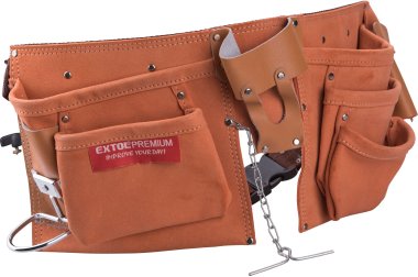 Opasek na nářadí kožený EXTOL PREMIUM 9 kapes